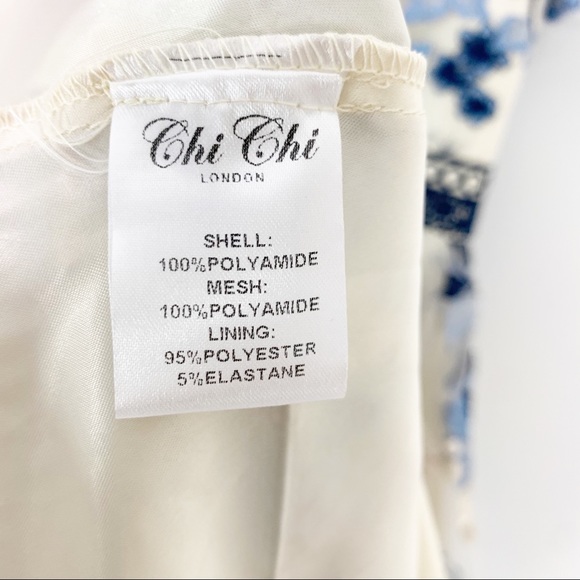 Chi Chi London Ashlee Embroidered Mesh Floral Dress 4 NWT - Picture 10 of 14